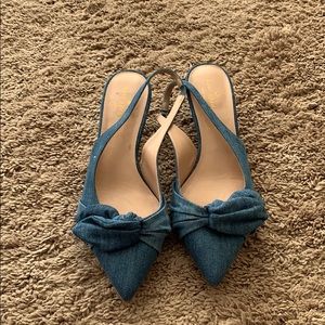 Kate Spade kitten denim heels